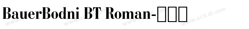 BauerBodni BT Roman字体转换